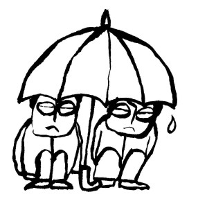 傘二人